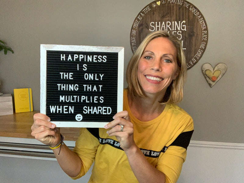 HAPPINESS IS THE ONLY THING THAT MULTIPLIES WHEN SHARED - Sharing Smiles Message #2