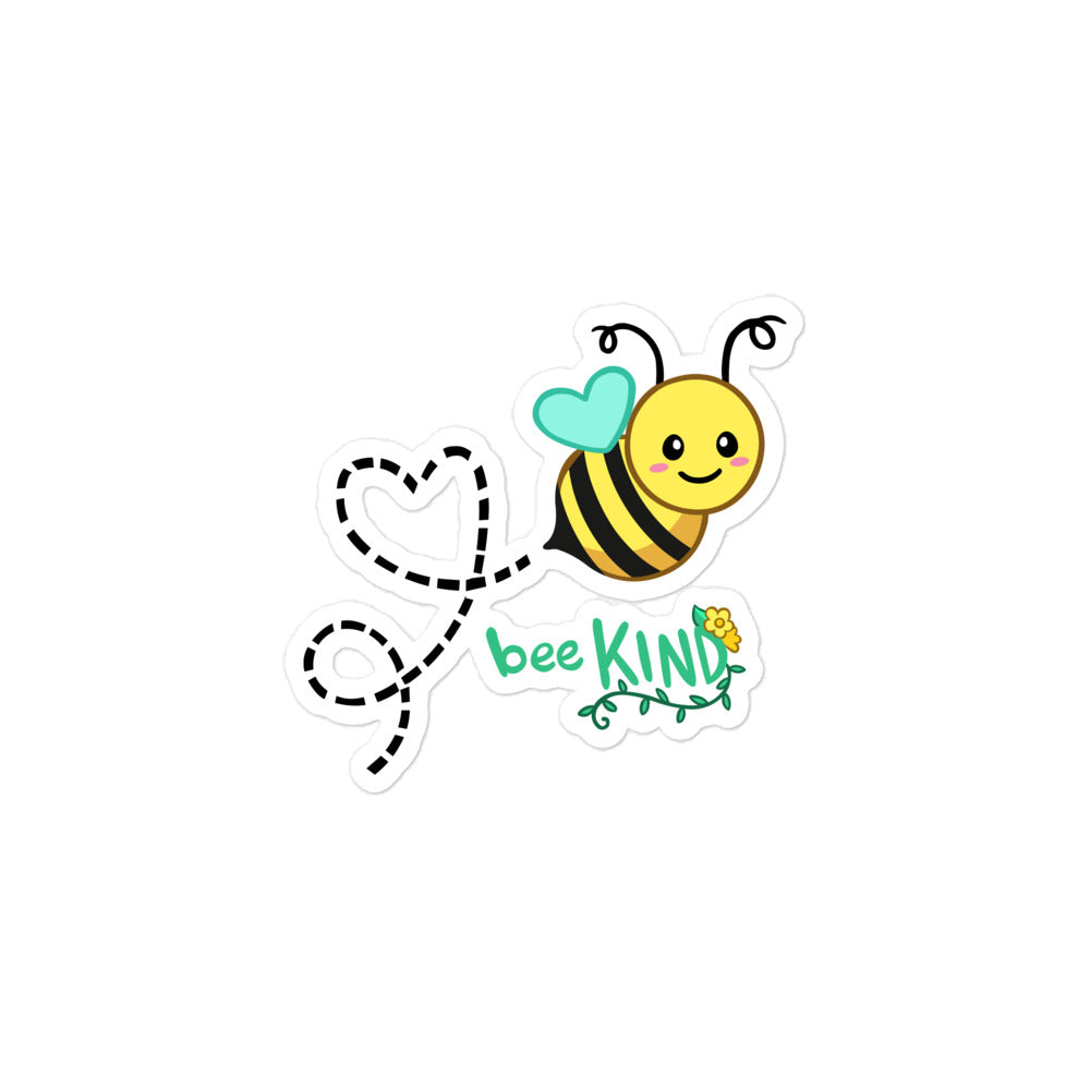 Bee Kind Bubble-free stickers GREEN