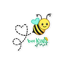 Load image into Gallery viewer, Bee Kind Bubble-free stickers GREEN